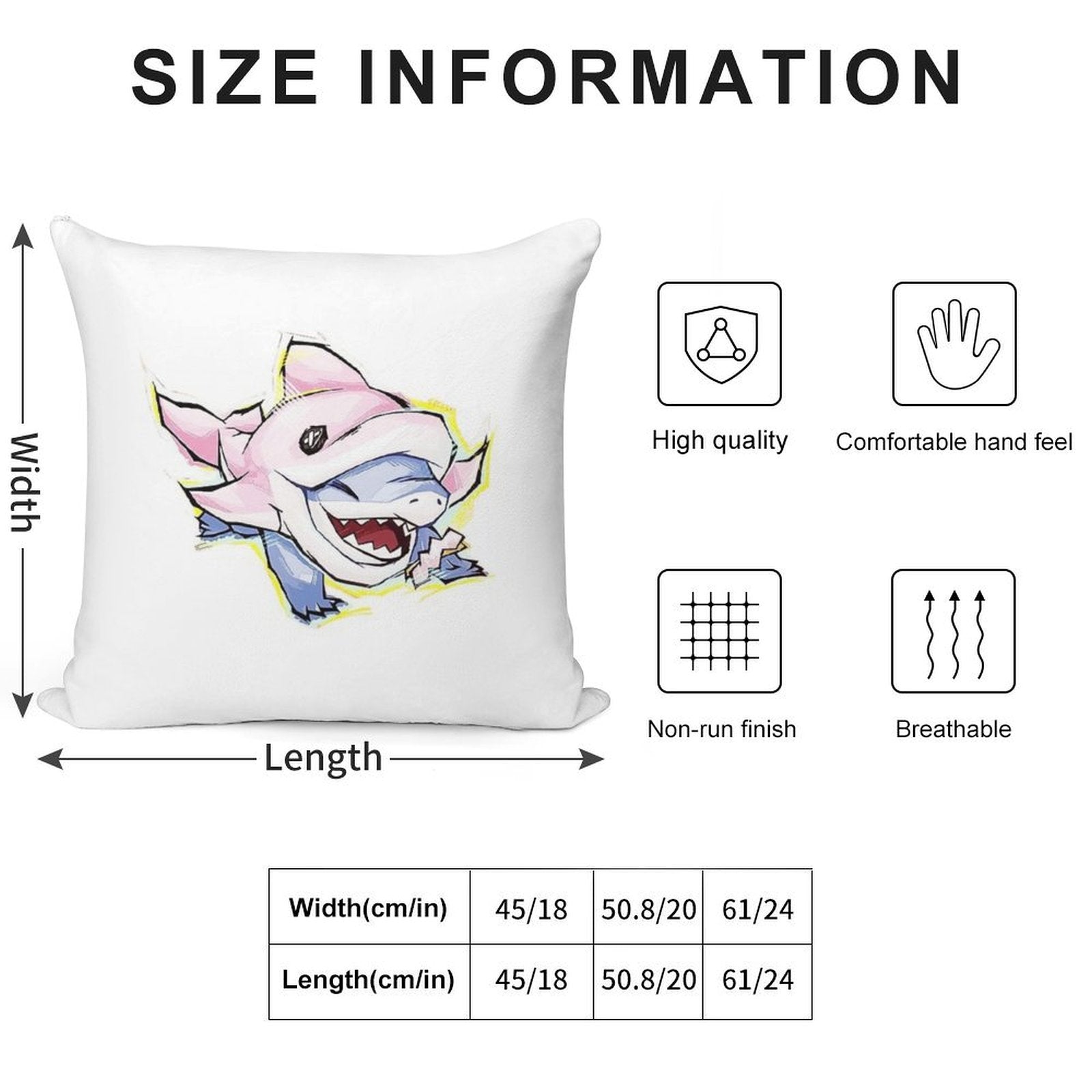 Rivals Jeff The Land Shark Incognito Dolphin Soft Home Decor Throw Pillow
