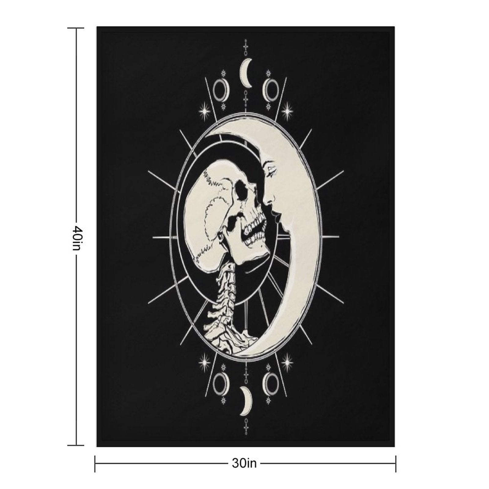Kissed by The Moonlight Shrink-resistant Throw Blanket