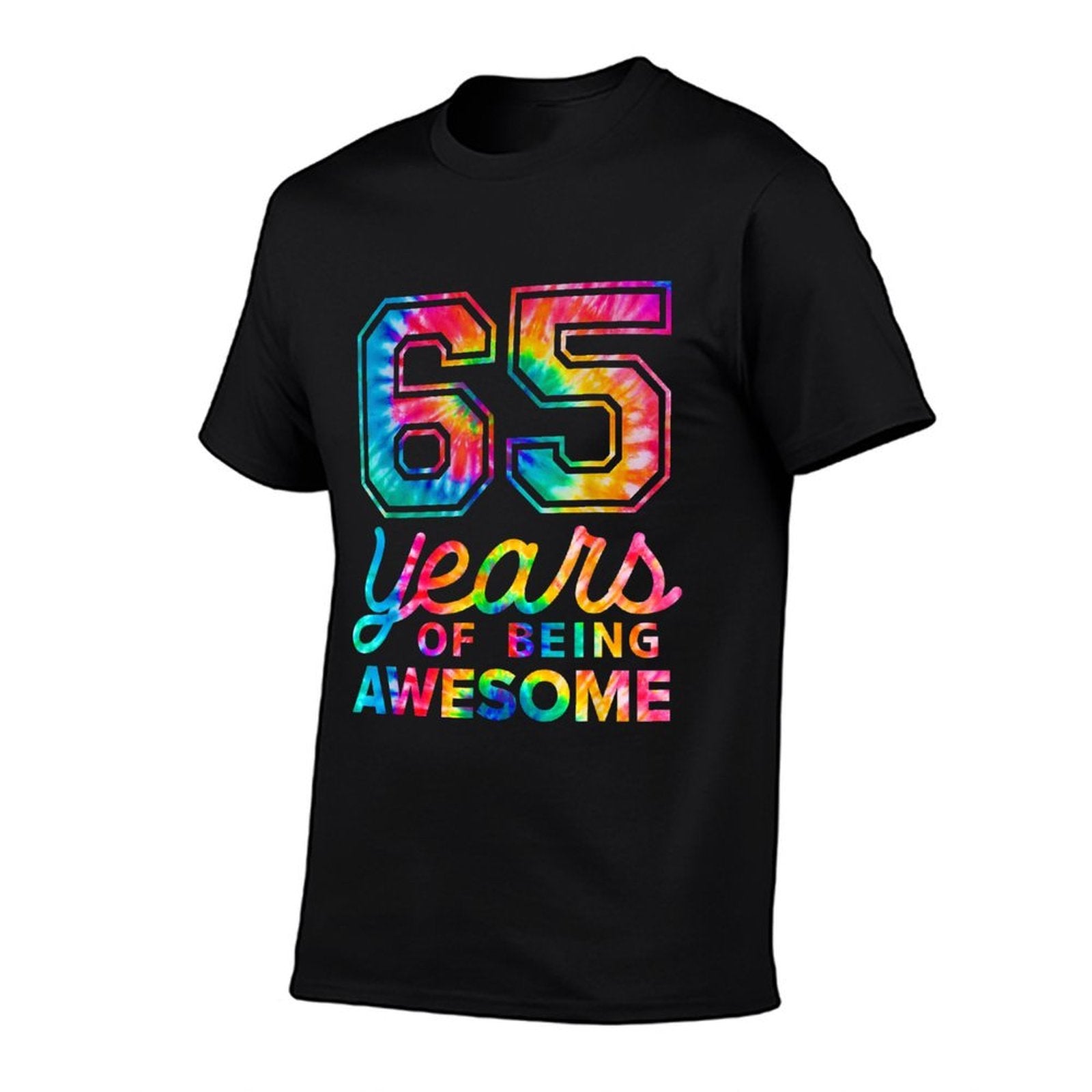 65th Birthday Tie Dye 65 Years Old Fantastic Men  Easy-care T-Shirt