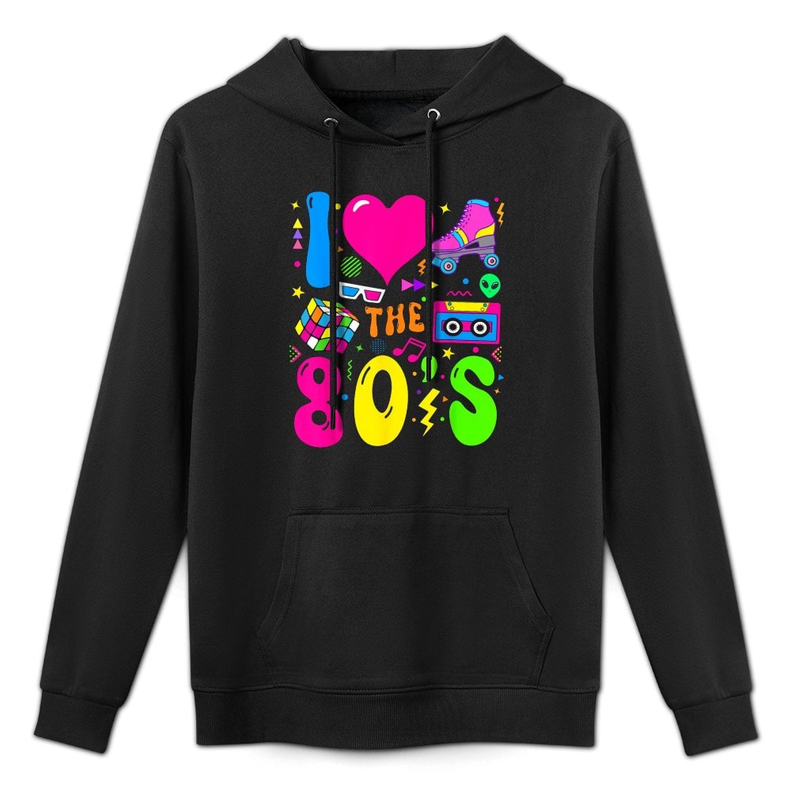 I Love The 80s Party 1980s Themed Costume 80s Theme Outfit Medium-Weight Fabric Hoodie