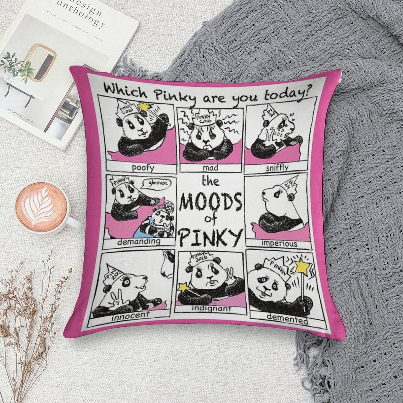 The Moods of Pinky Soft High-Density Material Throw Pillow