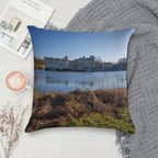Panoramic View of Leeds Castle in Kent England UK Soft Multiple Sizes Throw Pillow