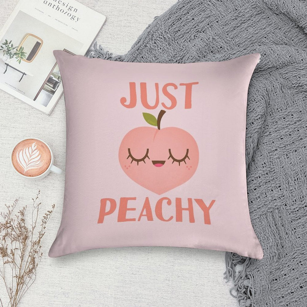 Just Peachy Soft Fade-Resistant Throw Pillow