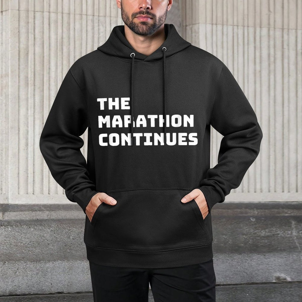 The Marathon Continues Funny Saying Quote Customizable Surface Hoodie