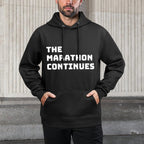The Marathon Continues Funny Saying Quote Customizable Surface Hoodie