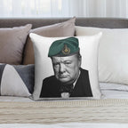 Winston Churchill WithGreen Lid Soft Washable Throw Pillow