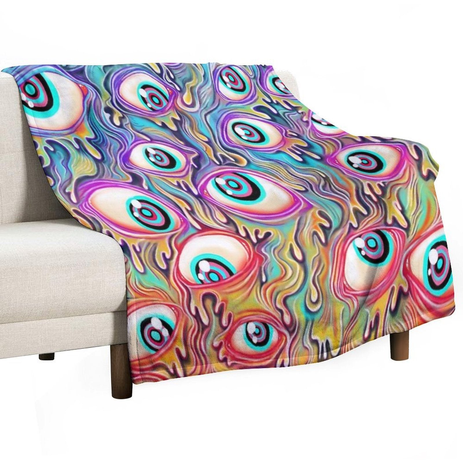 Eyeball Pattern Versatility Throw Blanket