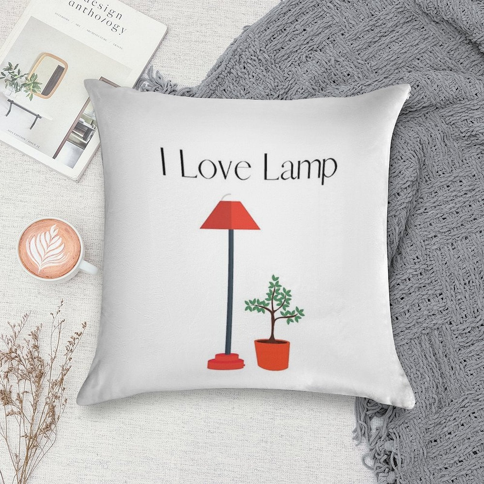 I Love Lamp Soft Multiple Sizes Throw Pillow