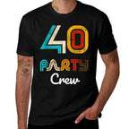 40 Party Crew - 40 Year Old Vintage 1984 40th Birthday Gift  Summer-ready Fabric T-Shirt