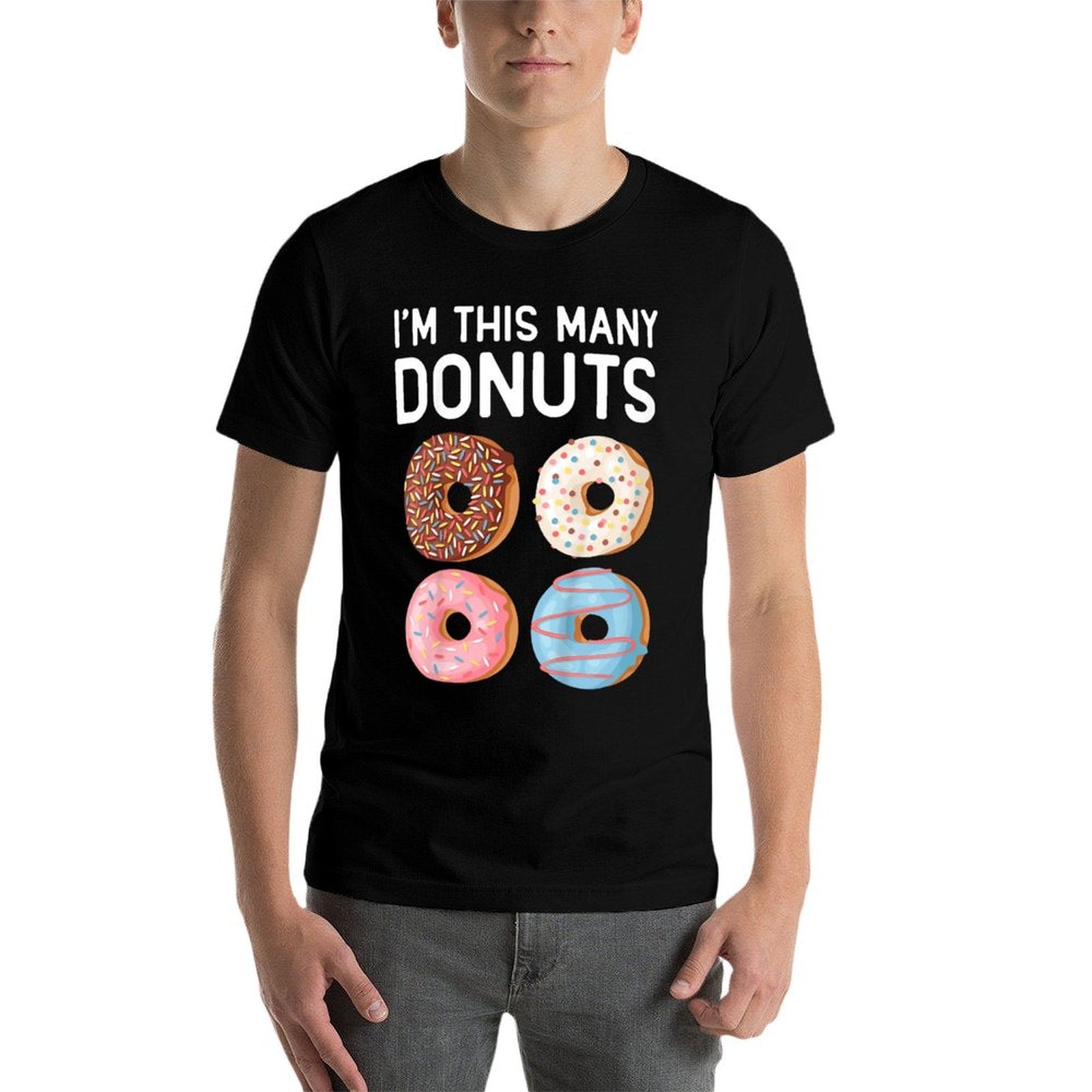 Cute Donut 4th Birthday I'm This Many Donuts 4-Year-Old  Eco-friendly Material T-Shirt
