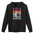 Greenland Grnland Grnland Fans Geschenk Unisex-Adults Black Modern Collarless Crew Neck Kangaroo Pocket Hoodie