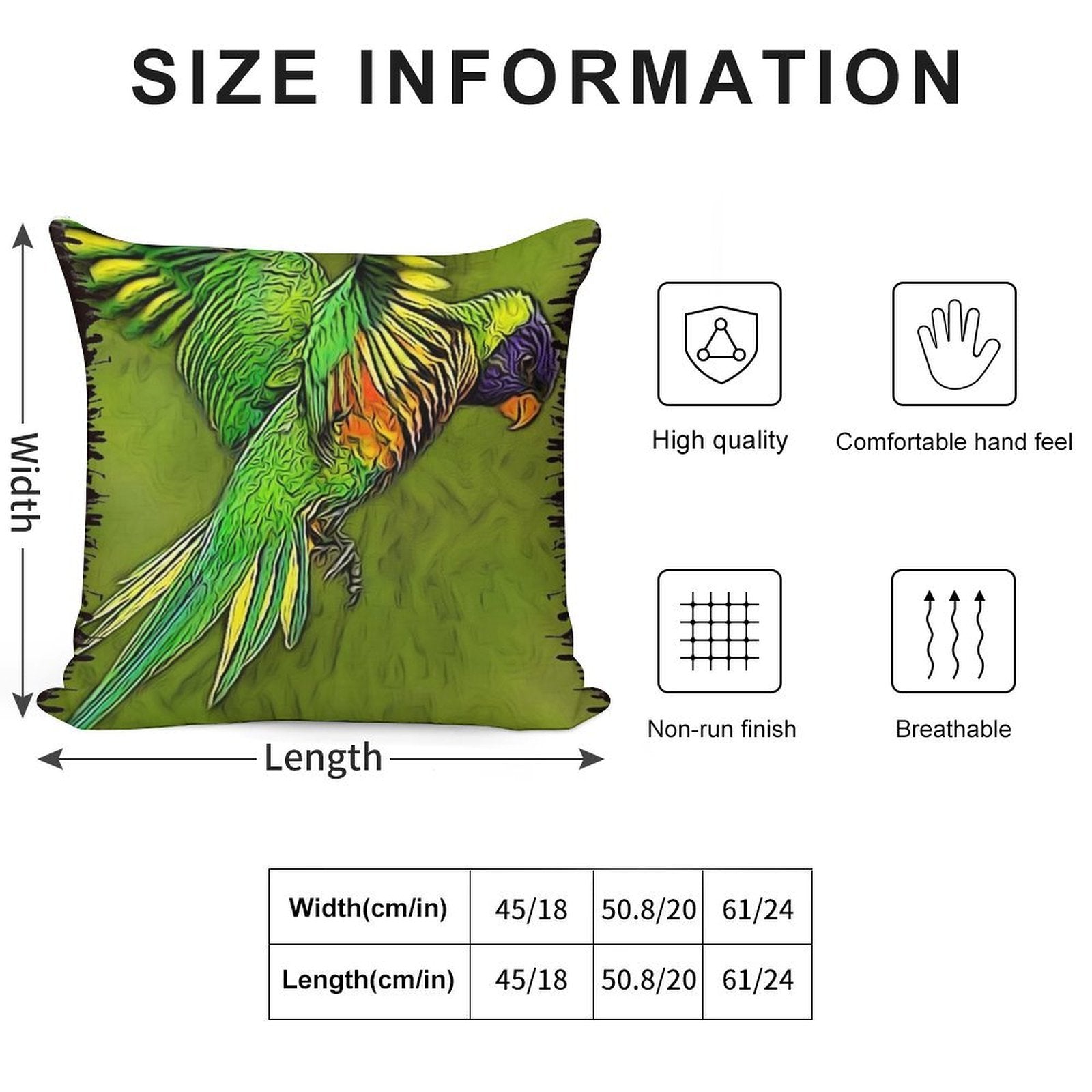 LORIKEET - 5 Soft Warmth Comfort Throw Pillow