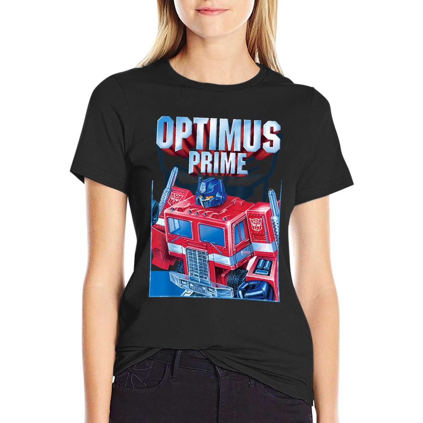 Transformers Optimus Prime Portrait - Black, Small, Unisex,, Classic Fit, Graphic, Cotton, Polyester Blend  Affordable Price T-Shirt