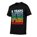 6 Year Old BDay Decorations Son Boy 6yr 6th Birthday  High-quality Stitching T-Shirt