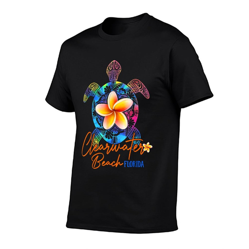 Clearwater Beach Florida Tie Dye Sea Turtle Vacation 2025 Comfortable T-Shirt