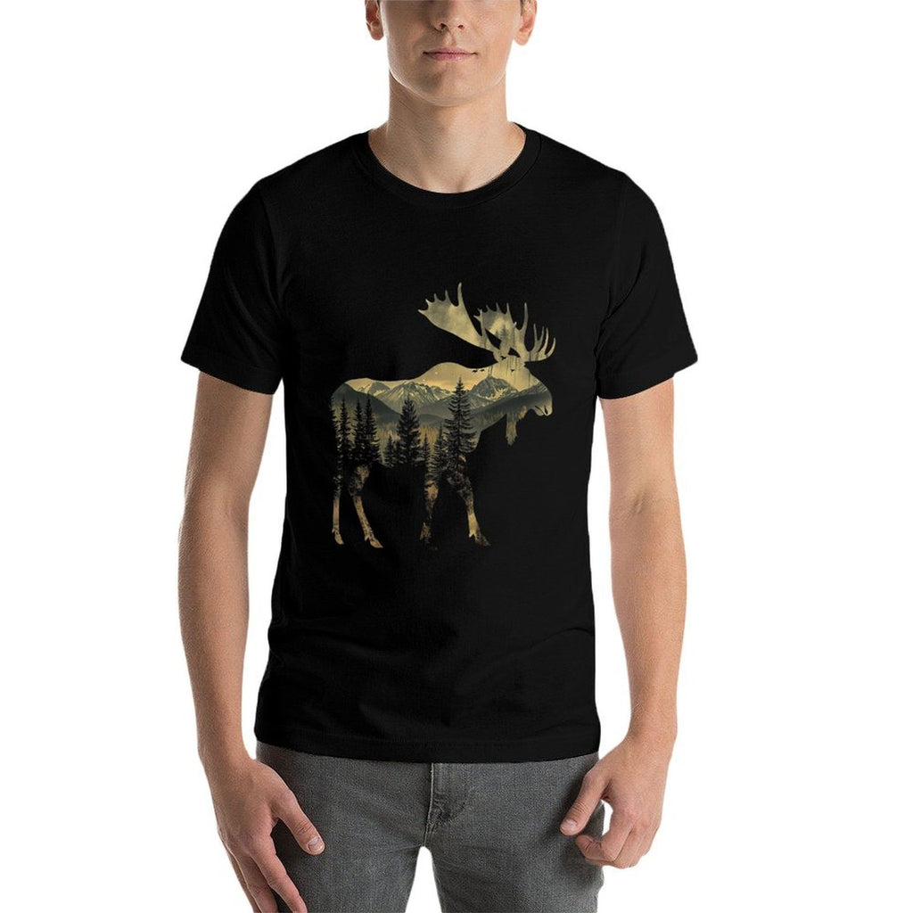 Elk Mountains Hiking Camping Alaska Nature Lovers  Heathered Texture T-Shirt