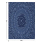 Denim Blue Mandala Multi-functional Throw Blanket