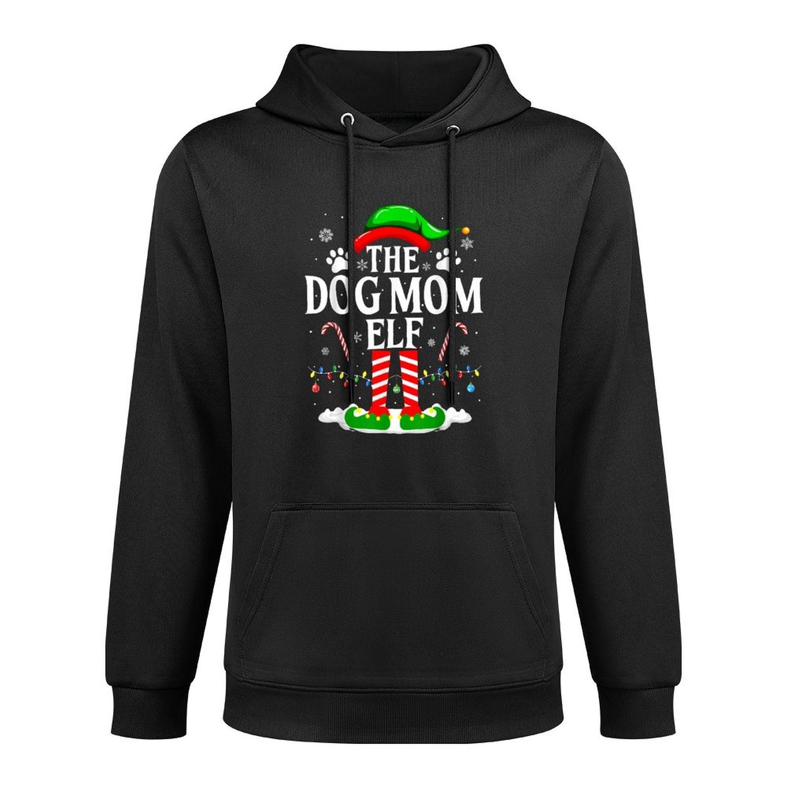 The Dog Mom Elf Xmas Funny Dogs Lover Christmas Dog Mom Unisex Design Hoodie