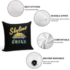 Skyline Chili Cincinnati Soft Durable Construction Throw Pillow
