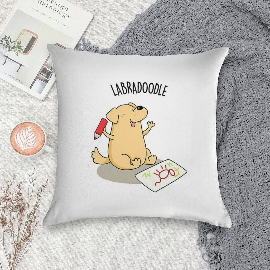 Labradoodle Funny Labrador Dog Puns Soft Multiple Sizes Throw Pillow