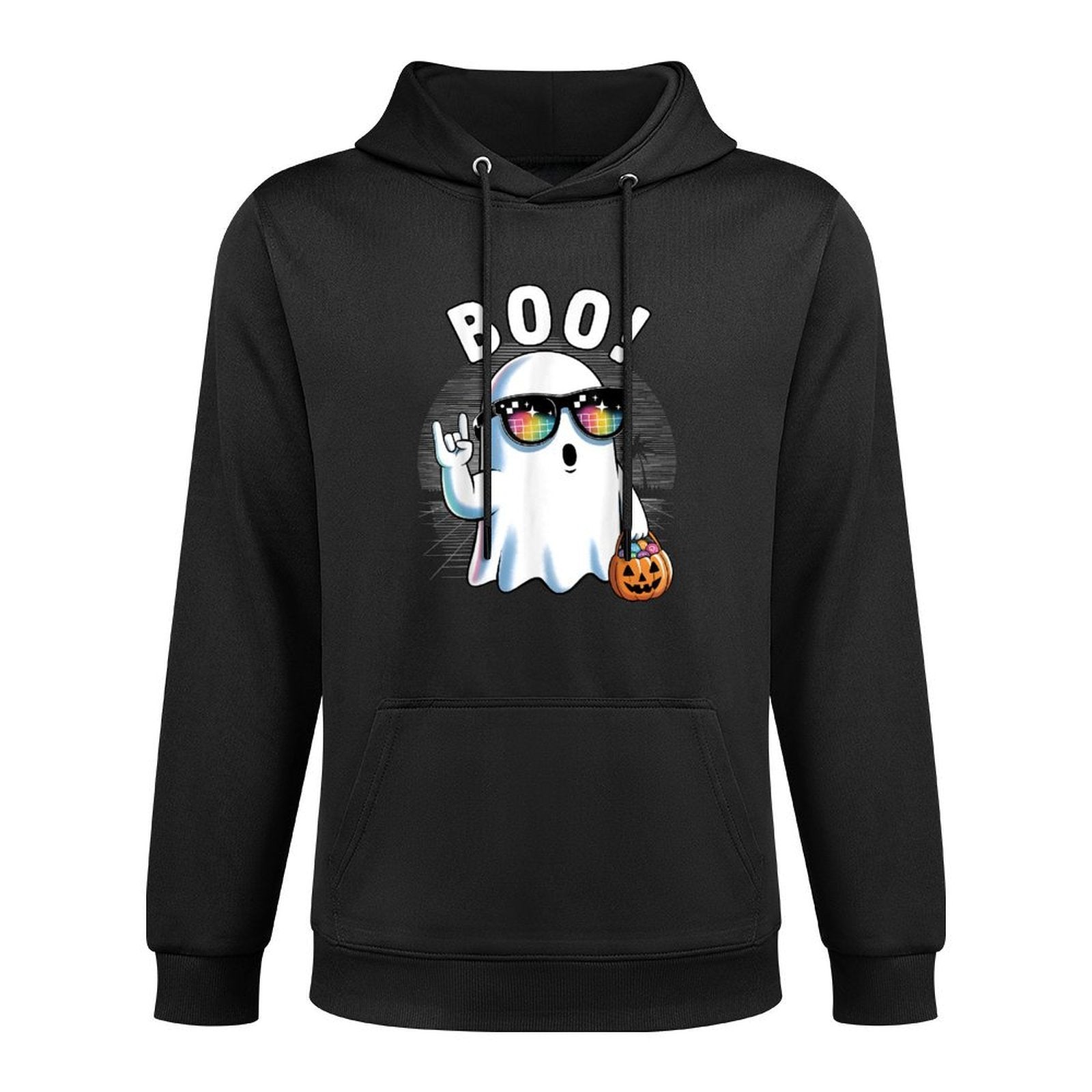 Halloween Costume Boo Ghost Rock Pumpkin Colorfast Hoodie