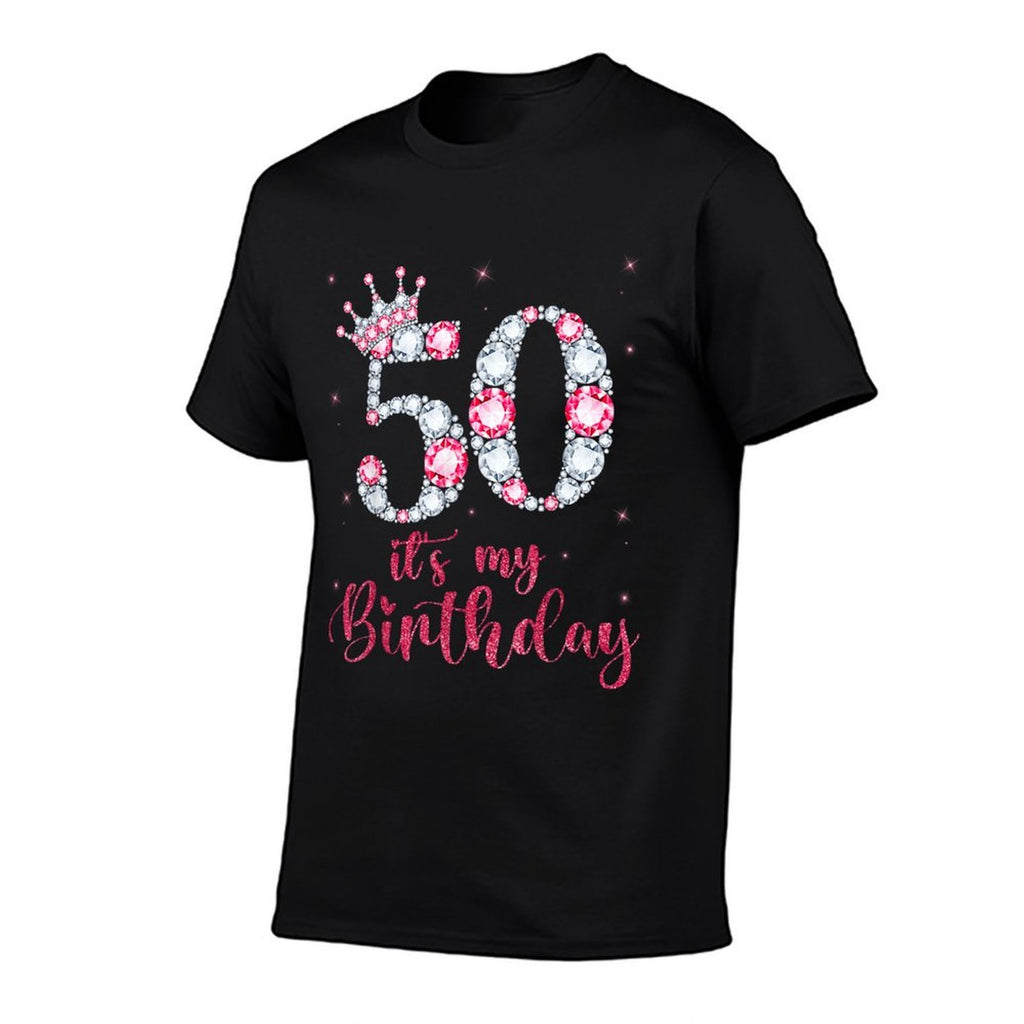 50 It's My Birthday 50 Years Old 50th Birthday Girl Lady  Moisture-wicking T-Shirt