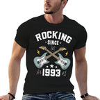 Rocking Since 1993 Vintage Rock Music Guitar 30th Birthday  Durable T-Shirt