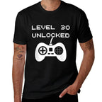 Level 30 Unlocked Gaming - 30th Birthday Gift  Cotton T-Shirt