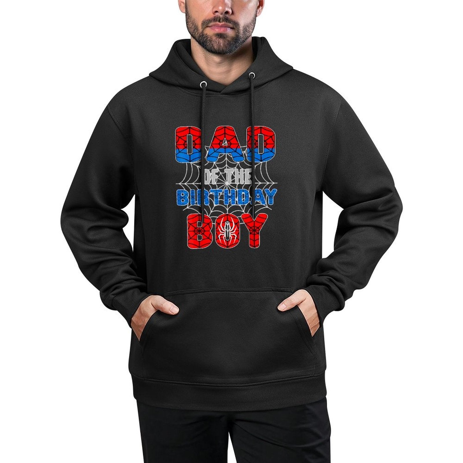 Spider Web Birthday Party Dad of The Birthday Boy Pilling-Resistant Hoodie