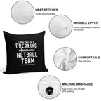Netball Coach Trainer Gift Soft Short Plush Fabric Throw Pillow