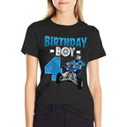 Kids 4 Year Old Quad ATV Four Wheeler 4th Birthday Boy  Summer-ready Fabric T-Shirt