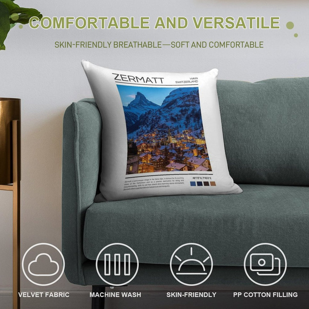 Zermatt - Switzerland - Photography Soft Warmth Comfort Throw Pillow