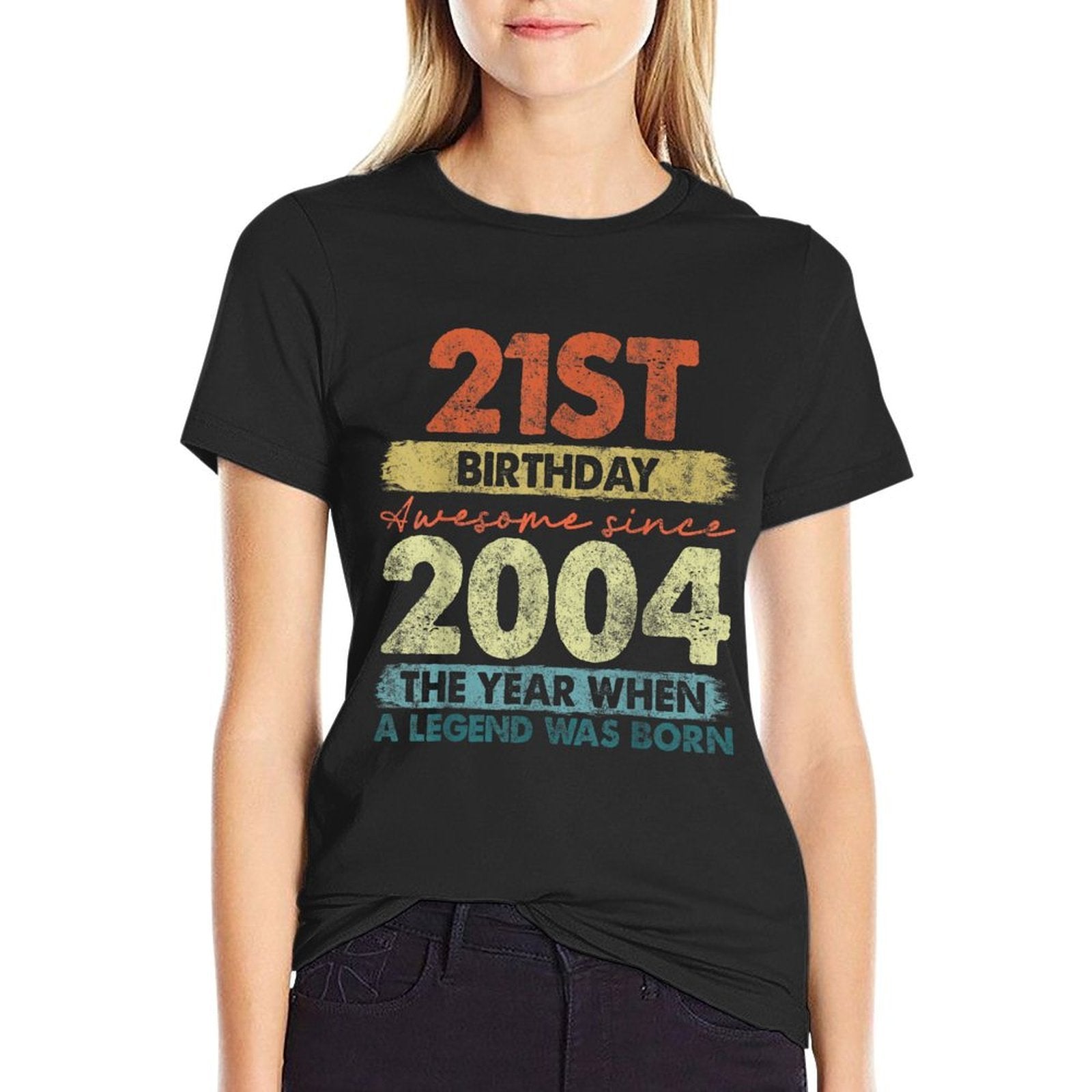 21 Year Old Gifts Vintage 2004 Limited Edition 21st Birthday  Moisture-wicking T-Shirt