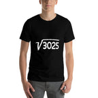 50th Birthday Square Root of 3025 Maths Raglan Baseball  Wrinkle-resistant T-Shirt