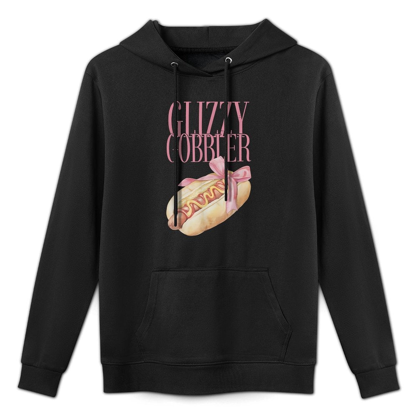 Glizzy Gobbler Coquette Funny Adult Unhinged Humor Adjustable Hood Hoodie