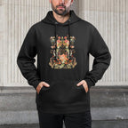Vintage Inspired Flower Botanical Chart Plant Lover Adjustable Hood Hoodie