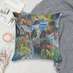 Leonard Cohen's 'Suzanne' Soft Short Plush Fabric Throw Pillow