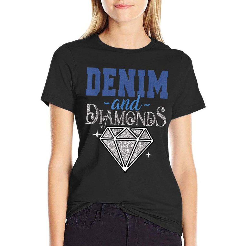 Denim And Diamonds Stylish Blue Denim  Lightweight T-Shirt