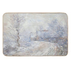 70.The Entrance to Giverny Under The Snow, by Oscar-Claude Monet  Pet-Safe Bath Mat