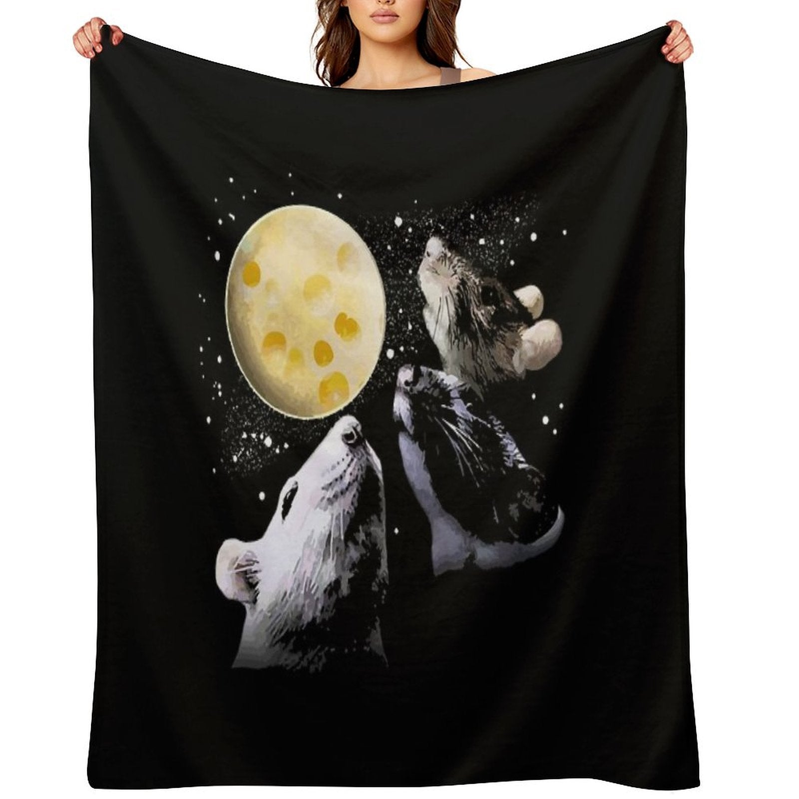 Three Rat Moon Easy Care Throw Blanket