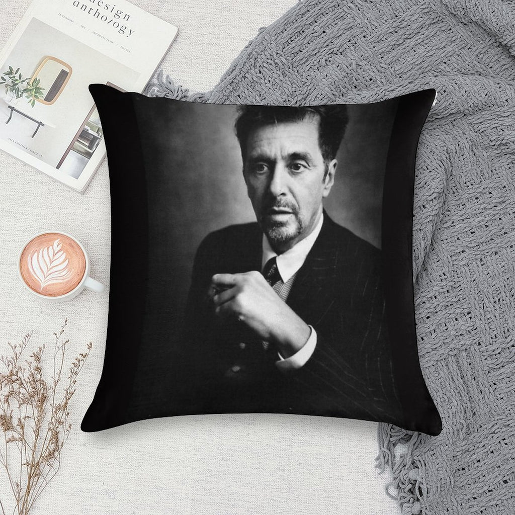Al Pacino Art Soft Reinforced Edging Throw Pillow