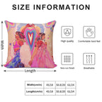 Valentine Rainbow Soft Short Plush Fabric Throw Pillow