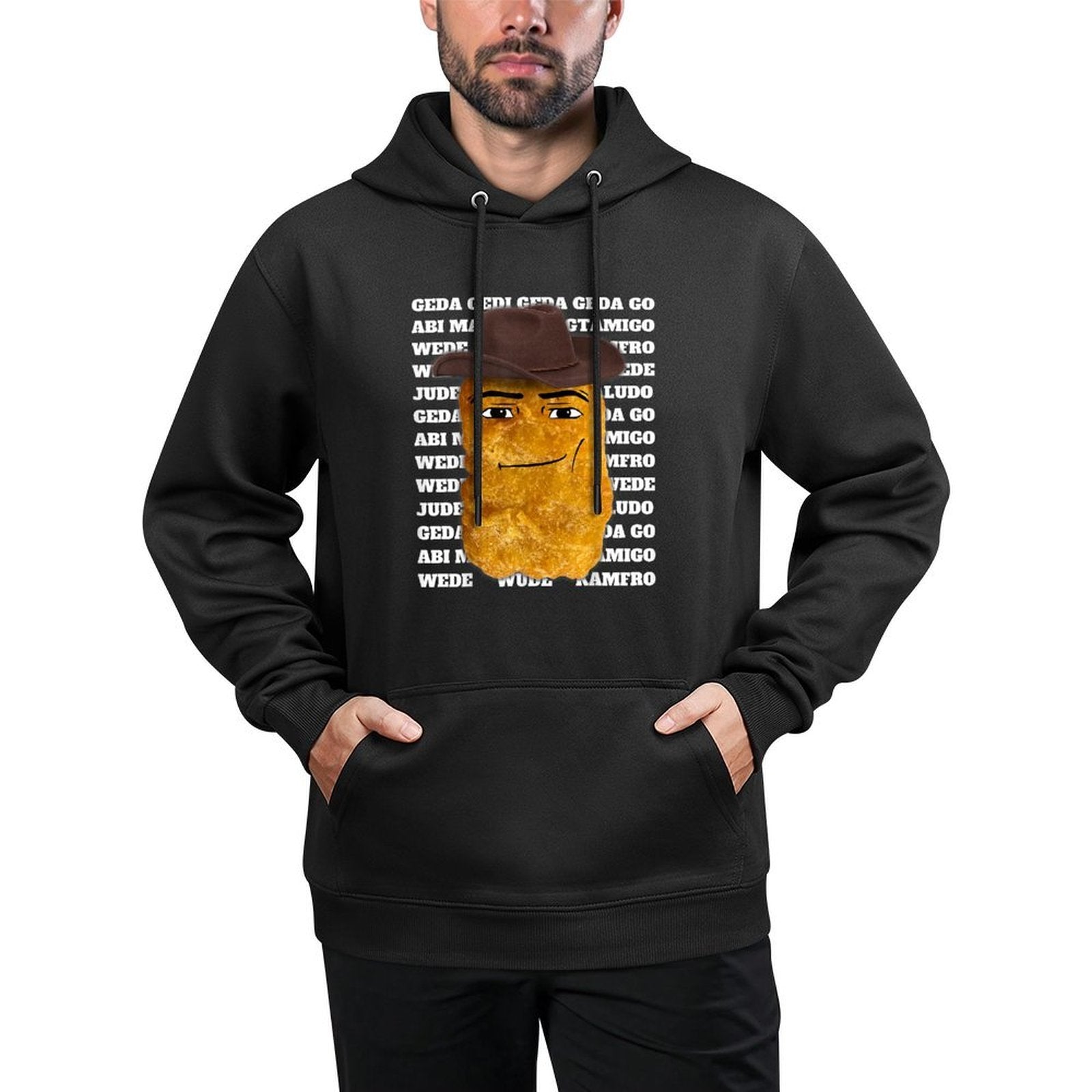 Cowboy Chicken Nugget Adjustable Hood Hoodie