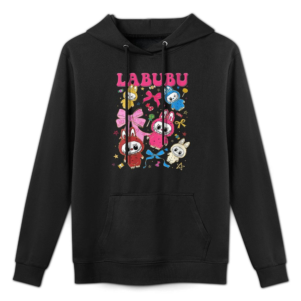 Womens Coquette Bow Labubu The Monsters Labubu Lover Men Women Kid Layering Staple Hoodie
