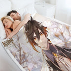 Genshin Impact - Zhongli Valentine Official Artwork 2021 Lightweight Throw Blanket