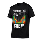 Construction Crew Master Builder Bricklayer Building Blocks  Odor-resistant T-Shirt
