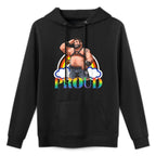 Proud Gay Pride - Leather Gay Daddy Man Bear Gay Bearded Layering Staple Hoodie