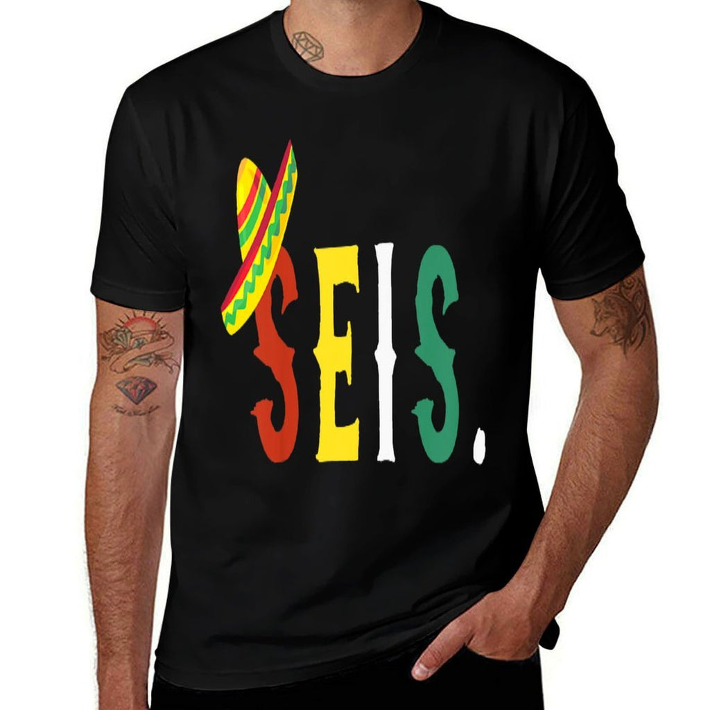 Kids 6 Year Old Mexican Fiesta Birthday Theme Seis Anos 6th Gift  Affordable Price T-Shirt