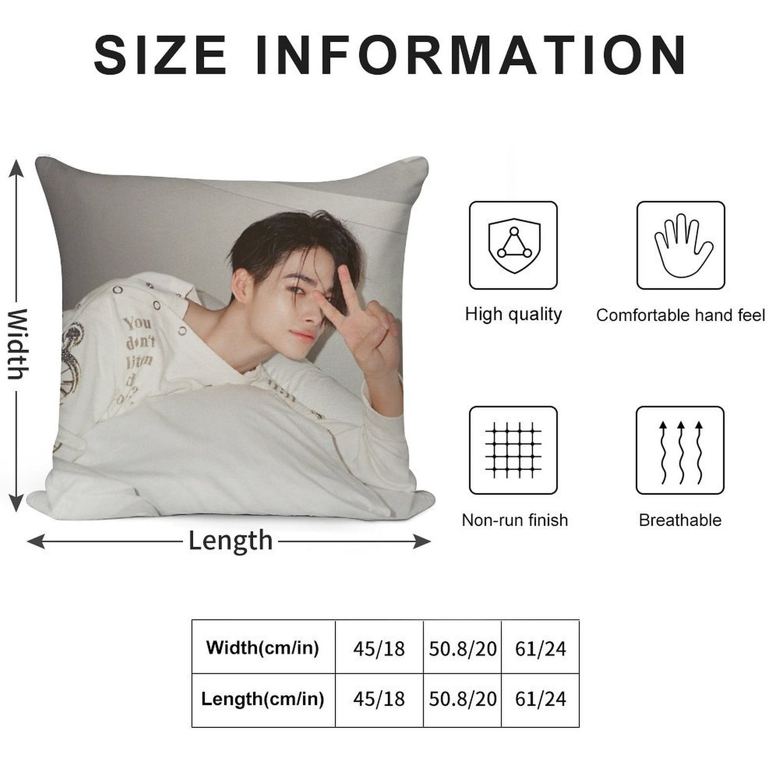 Nishimura Riki Ni-ki Enhypen Soft Anti-Pilling Throw Pillow