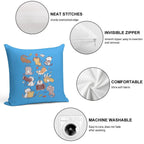 Science Kittens Soft Durable Construction Throw Pillow